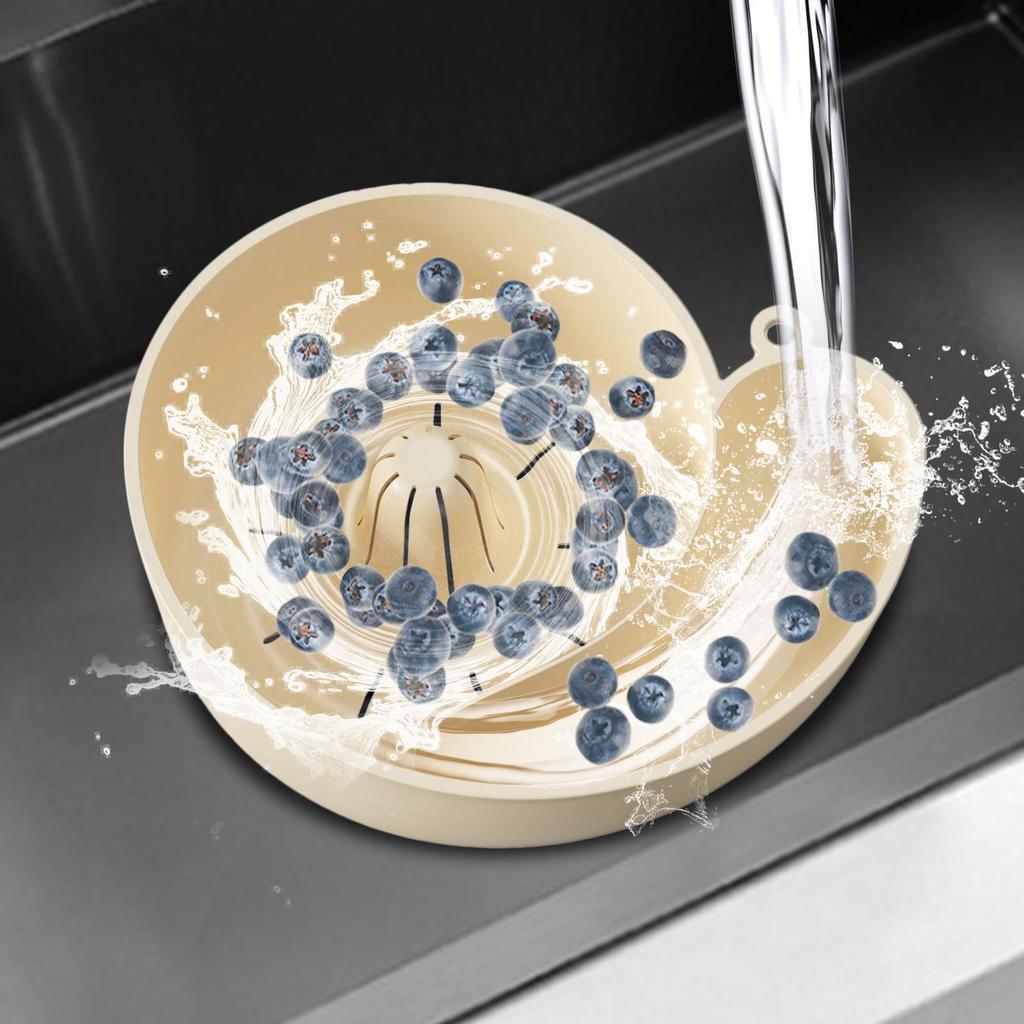 Rotating Drain Basket for Fruit Animal-Inspired Kitchen Drain Basket Food Container Veggie Washer Strainer Bowl Fruit Colander