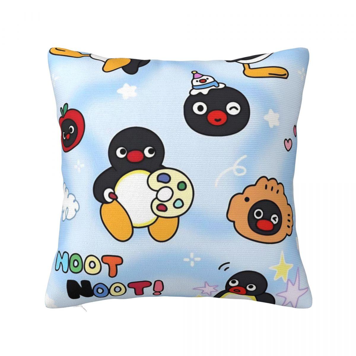 

Квадратные Наволочки Пингу Ноот Ноот Милые Мультяшные Чехлы на Подушки Новинка Декоративные Наволочки на Молнии для Сиденья 45*45см 12x12Inch