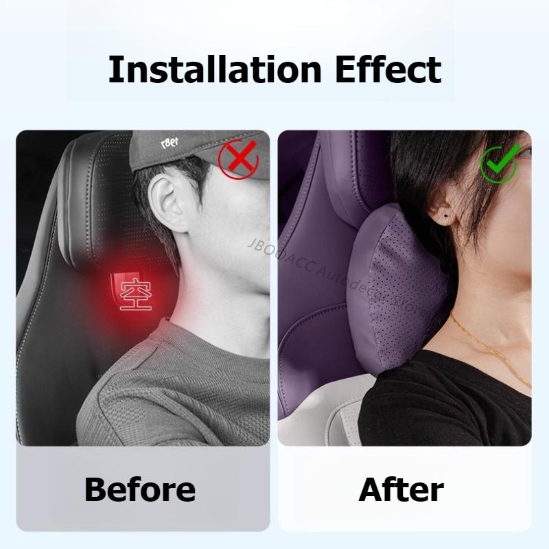 For Changan AVATR 06 07 12 Nappa Leather Car Headrest Neck Pillow Comfortable Seat Lumbar Support Waist Cushion Car Accessories
