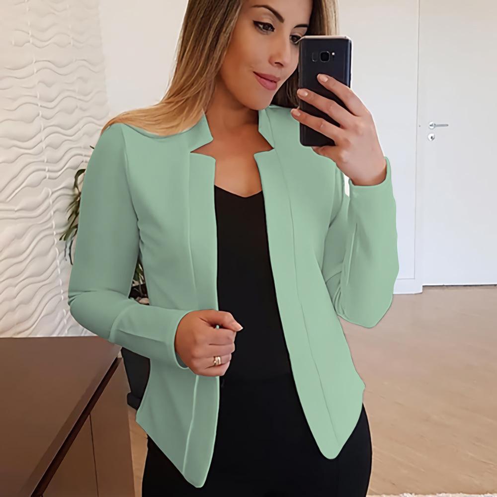 2023 Damen Einfarbig Gerade Tribute Kleiner Anzug Cardigan Jacke