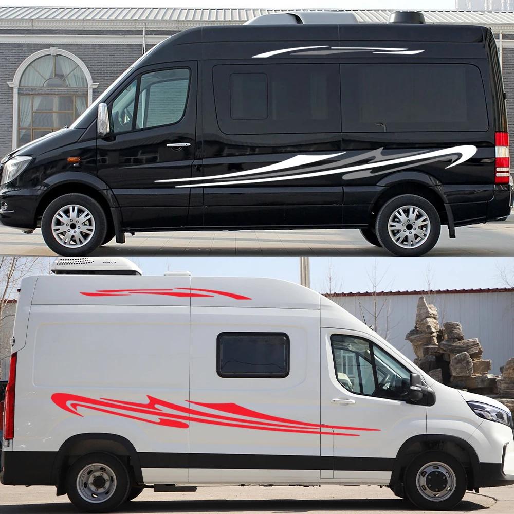4PCS Car Side Body Stickers Waterproof Vinyl Decals For Van Camper RV Motorhome Auto Body Tuning Decoration Stickers Accessories