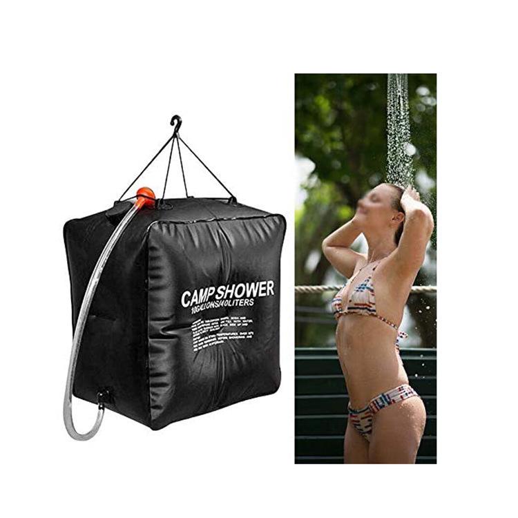 Solar Camping Shower Bag - Portable Outdoor PVC Water Storage, 20L/40L Capacity for Bathing