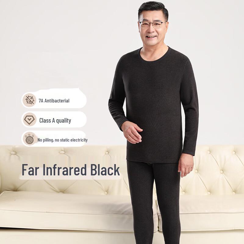 

Men s Thickened Round Neck Thermal Underwear Set XL