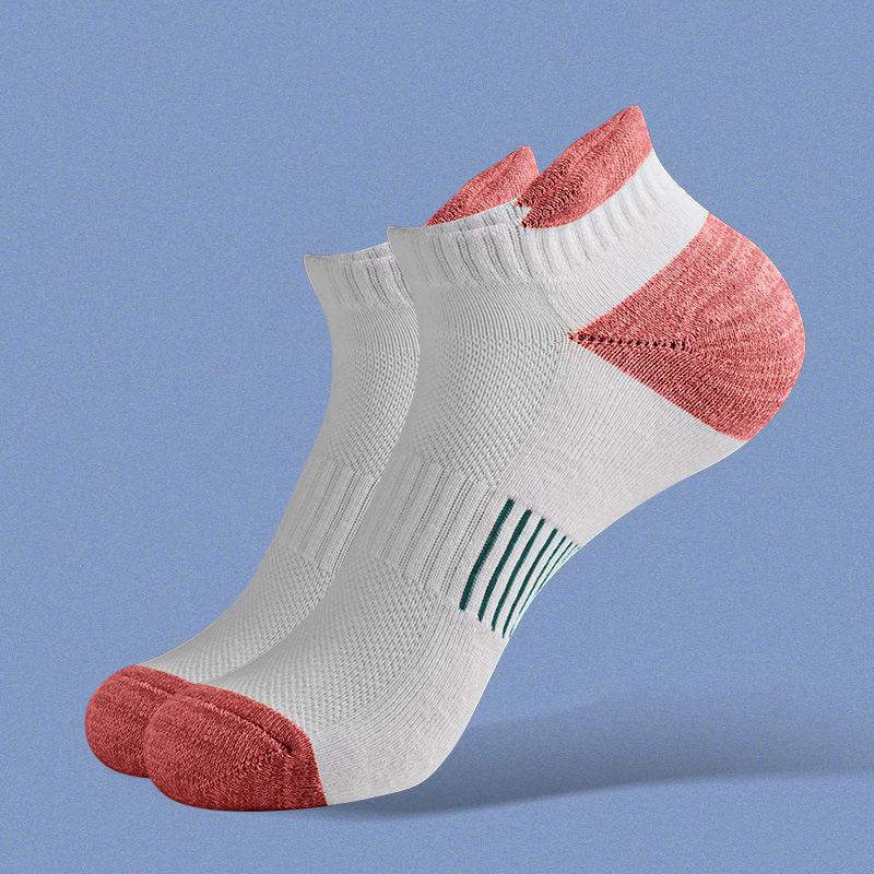 Chaussettes de Course Respirantes en Coton Peigné pour Femmes – Absorbantes la Sueur, Amorties et Courtes pour le Sport et le Badminton