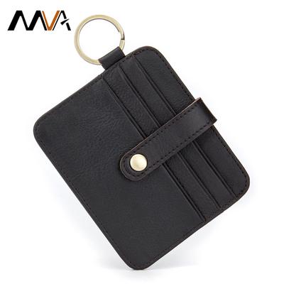 Genuine Leather Business Credit Card Holder Mini RFID Card Protection Unisex ID Holders CARDS WALLET WITH WRIST
