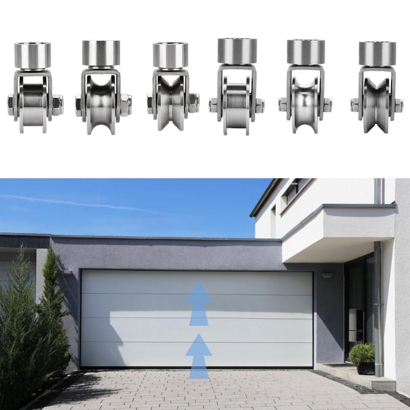 V/H Type Swivel Pulley 304 Steel Tractions Wheel Pulley Block Quiet Pulley Roller Tractions Wheel Slidings Gate Roller