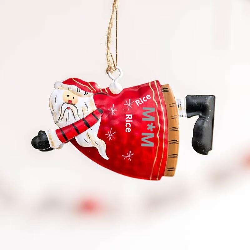 1PCS Acrylic Vintage Angel Hanging Decor Christmas Ornaments Santa Claus Xmas Tree Hanging Ornament 2026 Navidad Party Decor