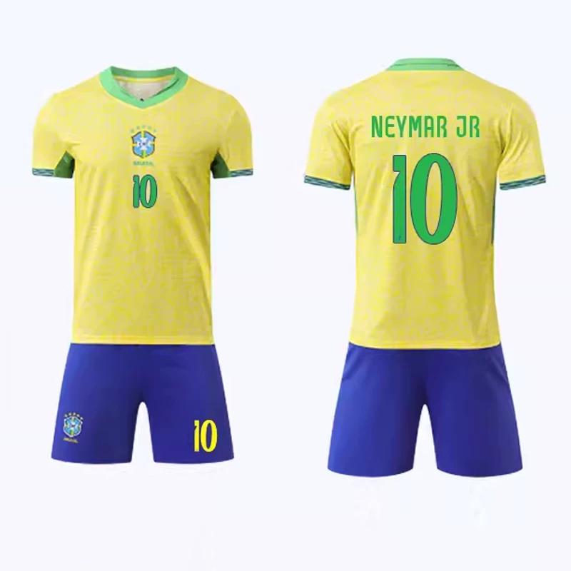 2024 Brazil Football Jerseys Yellow #10 (Neymar) L