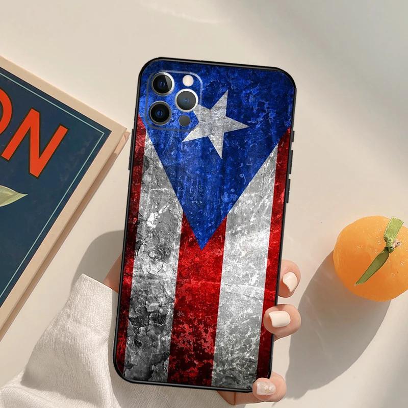Apple IPhone15ProMax Mobile Phone Case Puerto Rico Flag Mobile Phone Case Is Painted and Anti-drop Huawei Three.