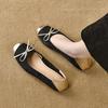 Flat shoes women's bow color matching light mouth small single shoes soft sole soft surface ballet shoes