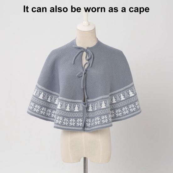 Knitted Christmas Tree Skirt Rustic Thick Snowflake Xmas Tree Skirt Holiday Farmhouse Decoration for Home Party Decor