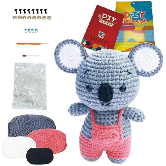 MENGSOOD Crochet Kit for Beginners,Baby Calf Beginner Crochet Kit Pattern Crochet Animal Kit Knitting Kit for Adults Kids with Step-by-Step Video