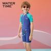 WATERTIME Boys' Short-Sleeve One-Piece Cartoon Swimsuit