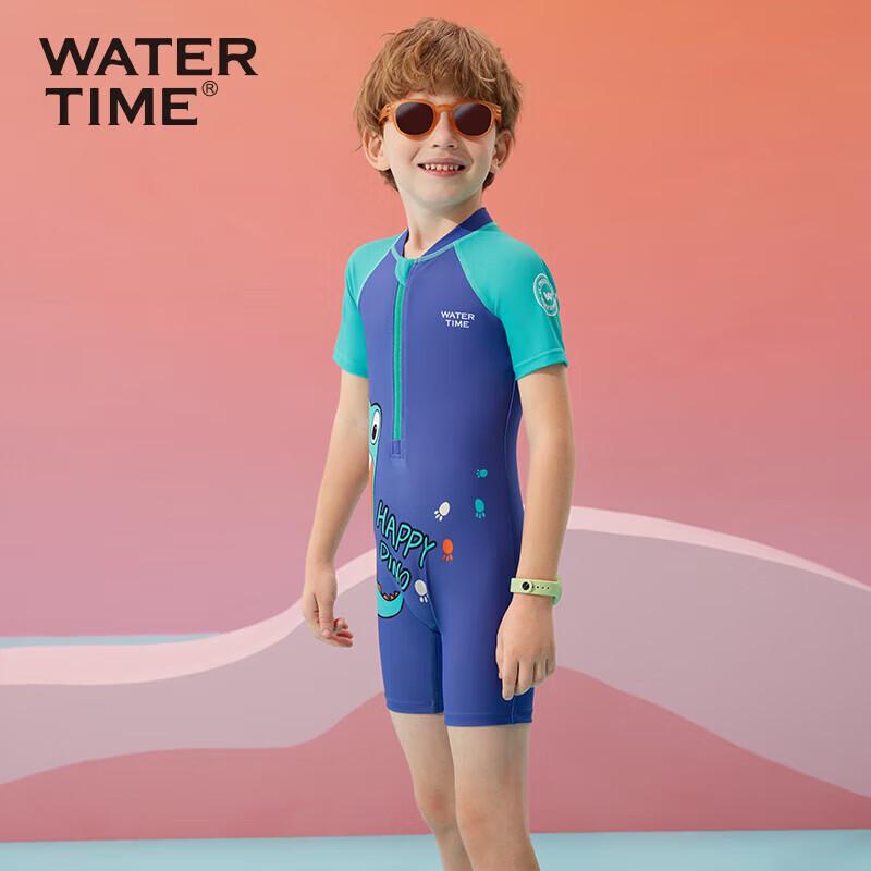 WATERTIME Boys' Short-Sleeve One-Piece Cartoon Swimsuit