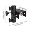 Deck Mount Patio Umbrella Holder Base Flagpole Easy To Install Metal Clamp Parasol Stand for Park Courtyard Fence Garden