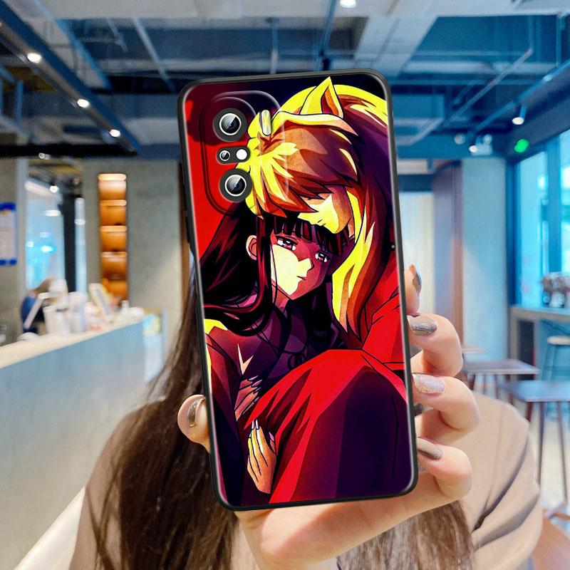 Anime Inuyasha For Xiaomi Redmi Note 12 Turbo 11E 11S 11 11T 10 10S 9 9T 9S Pro Plus 5G Black Phone Case