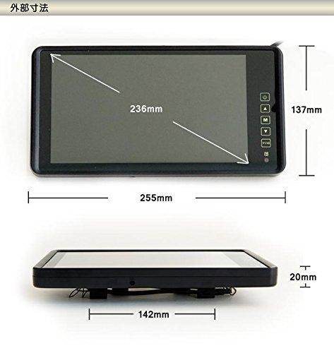 SPEEDER 9-inch Rearview Mirror Monitor (M0910) [Touch Panel] with Backup Camera Linkage for Peace of Mind