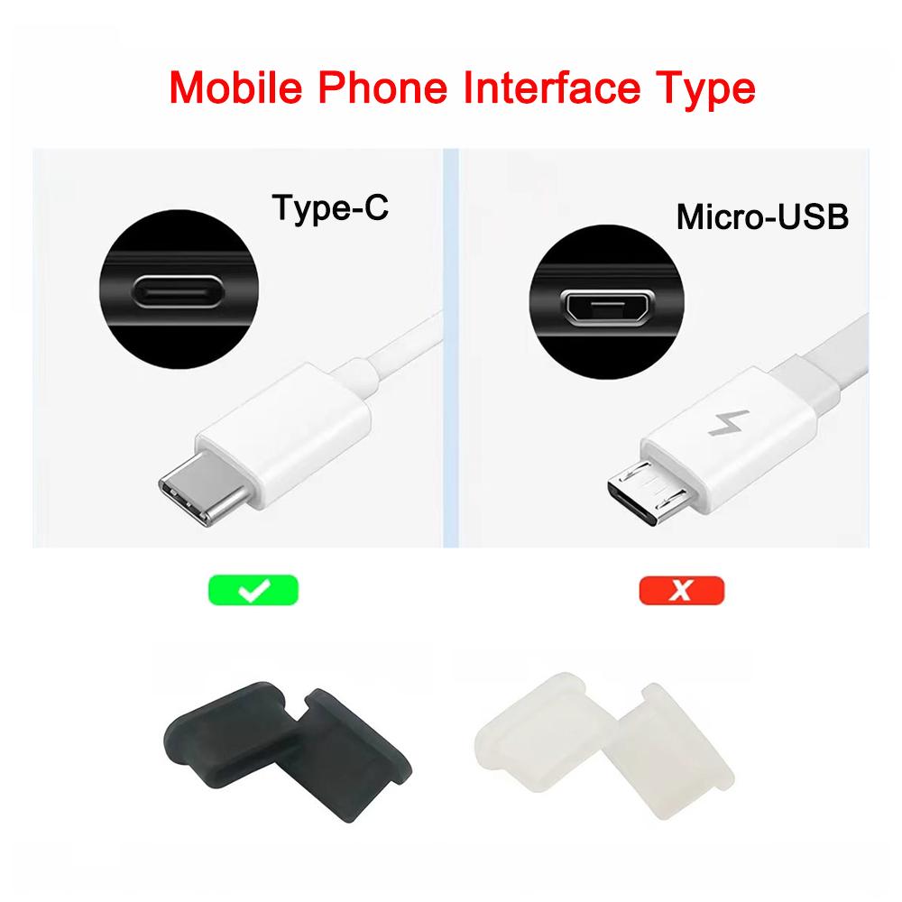 10-50pcs Type-C Silicone Dust Plugs Phone USB Charging Port Protector Cover TypeC Anti-dust Cap for Phones Laptops iPad Earphone2