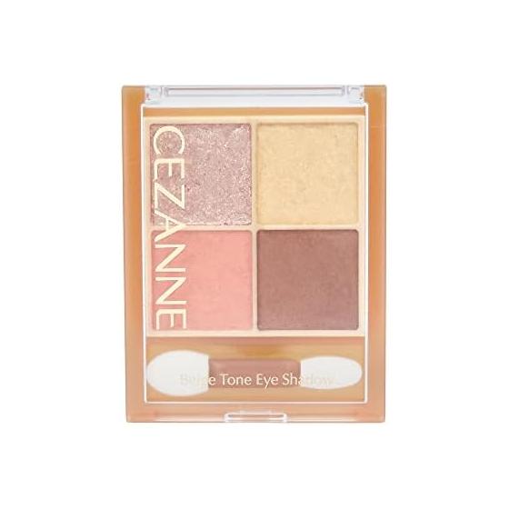 Cezanne Beige Tone Eye Shadow 04 Mimosa Beige 4.3g Lame Pearl Matte 4 Color Eye Shadow 1