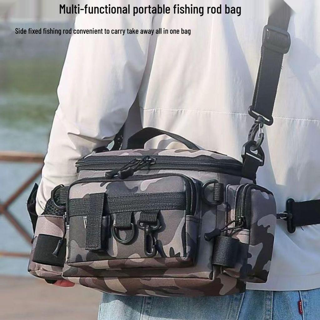 A1R Waterproof Outdoor Fishing Shoulder Bag with Rod Holder
