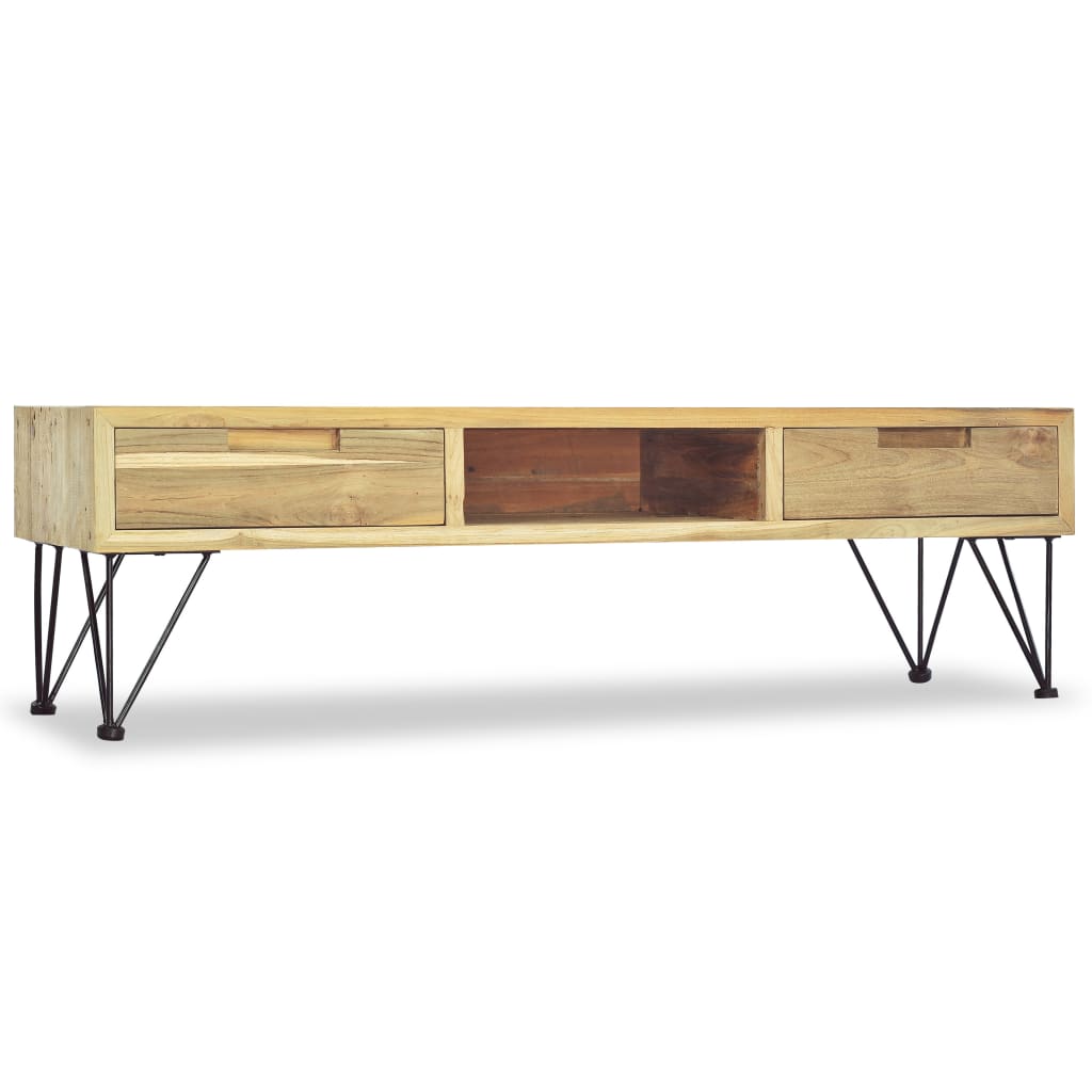 Vidaxl Szafka Pod Telewizor, 120 X 35 X 35 Cm, Lite Drewno Tekowe