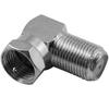 F Type Right Angle Male to Female TV Plug Coaxial Coax Cable Adaptor Connector