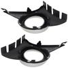 Peugeot 207 06-09 Front Bumper Grille BLACK with SILVER Halogen Frame Left + Right 2 Pcs. SET
