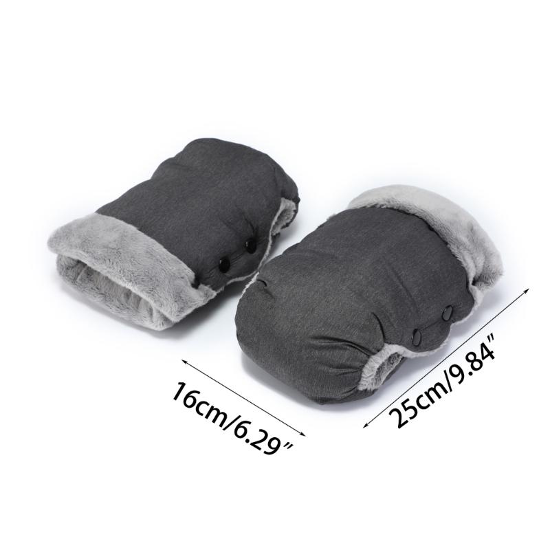 Stroller Handle Hand Warmer Soft Warm Gloves for Parents Comfortable Hand Muff Cold Weather Windproof Handmuffs