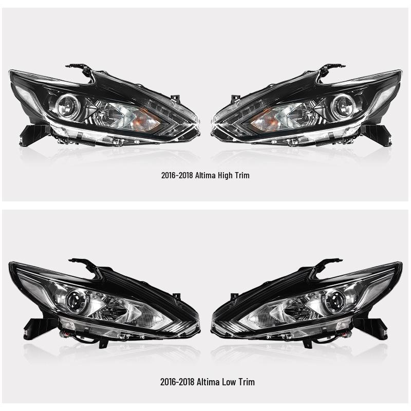 Compatible Headlight Assembly for 2016-2018 Nissan Altima/Teana - Low & High Trim Front Replacement