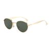Retro European & American Oval Metal Sunglasses - Unisex, Fashion Street Style, UV Protection for Driving.