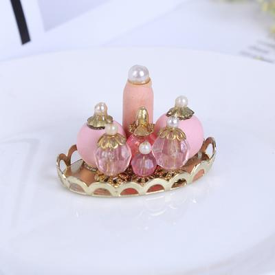 1:12 Dollhouse Miniature Pink Perfume Tray Model Dolls House Bedroom Bath Decor