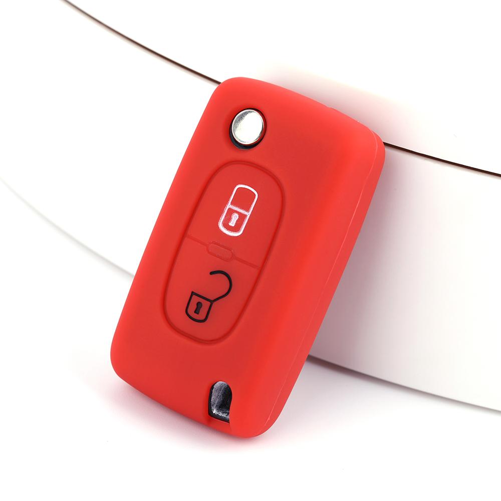 Silicone Car Key Cover for Peugeot 308 306 307 207 807 Citroen C2 C3 C5 C-Crosser C4 Picasso