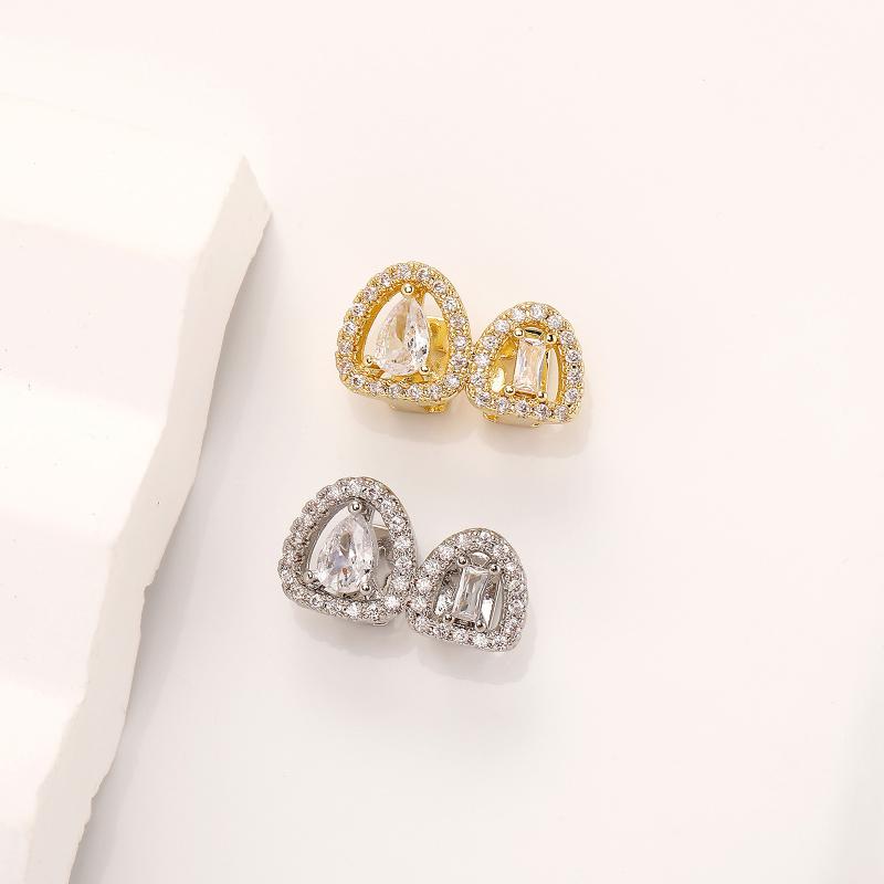 Grillz Dents Creuses Appareil Dentaire Hip Hop Zircon Brillant Coiffes Dentaires Pour Femmes Hommes Bijoux Grills Dentaires
