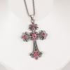 2025 New Baroque Cross Necklace Men Women Hip Hop Pendant Chain Sweater Jewelry Trendy