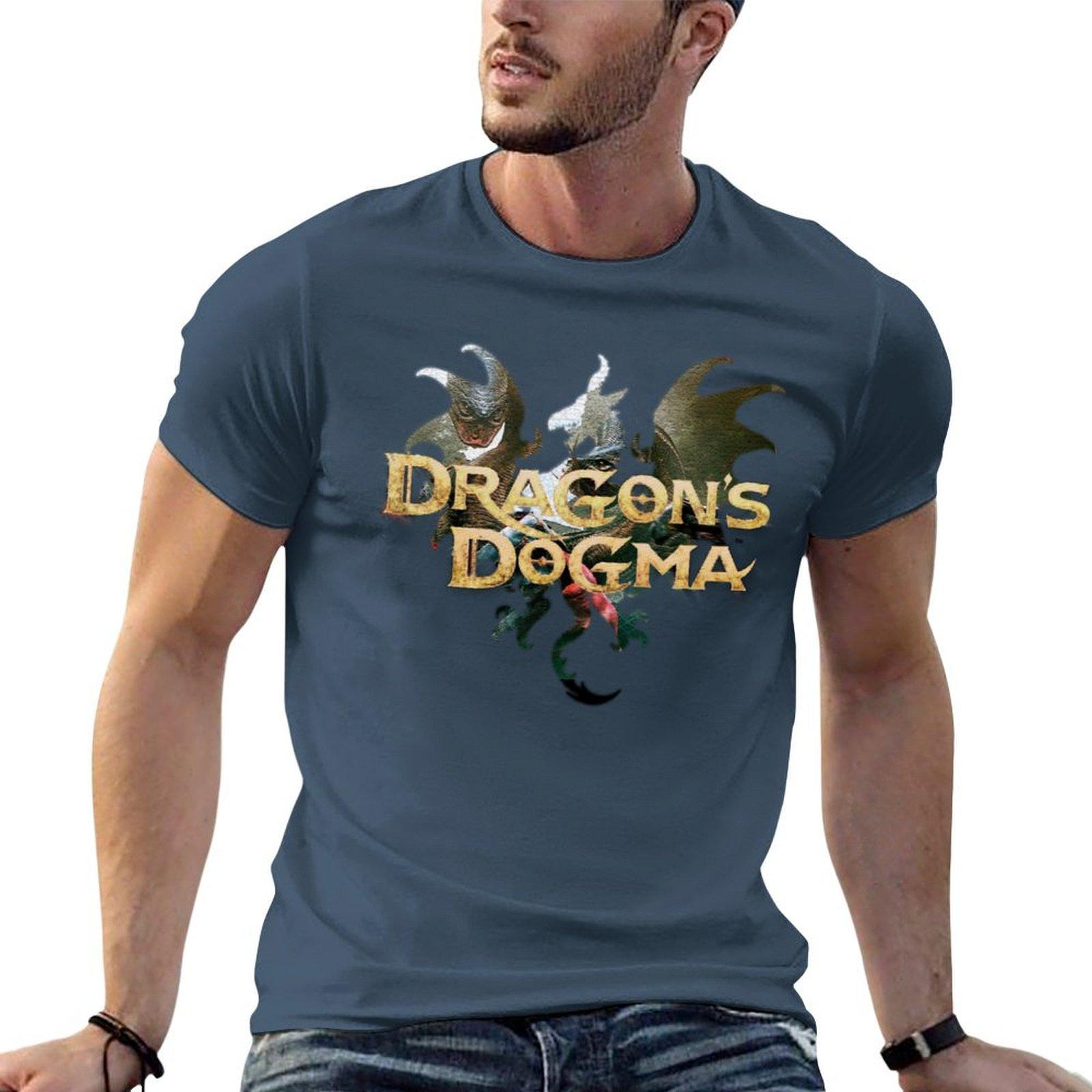 DRAGONS DOGMA Базовая футболка футболки с принтами хлопковая футболка упаковка Футболка S