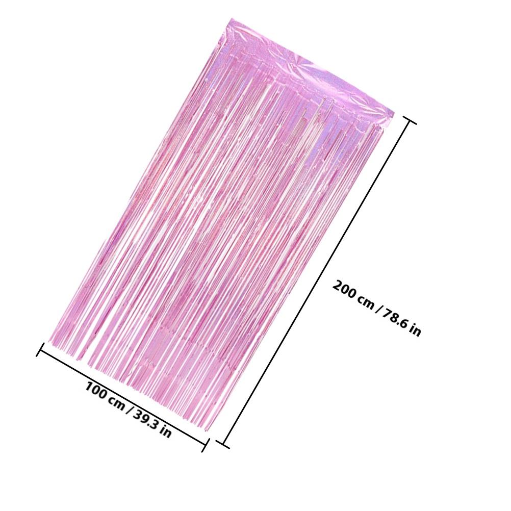 2pcs Raindrop Tinsel Fringe Curtain Plastic Door Decor For Wedding Party Backdrop Birthday Bachelorette Foil Streamer Background