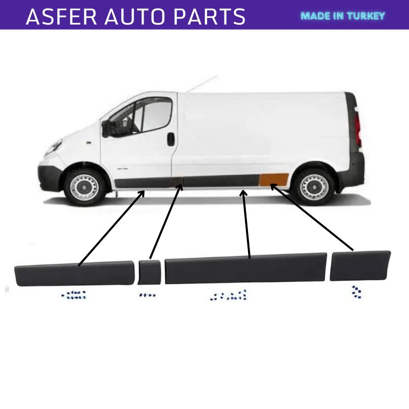 Side Door Trim Set of 4 Left Side For Renault Trafic Mk2 Opel Vivaro 2001-2014 Oem 8200036093 8200036088