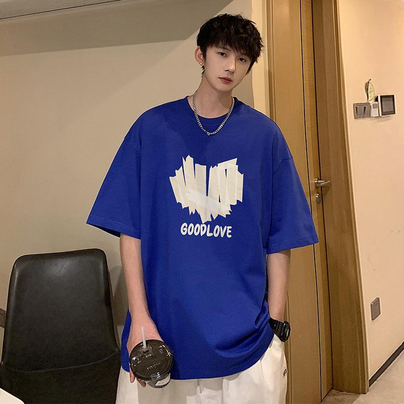 Letní pánské tričko nadměrné velikosti s krátkým rukávem ležérní volné pánské triko unisex streetwear top trička