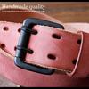 Genuine Large Nubuck Double Buckle Vintage Finish [Days Art] Belt, Leather, Cowhide, Size, Long, Leather, Brushed, Hole, Belt,