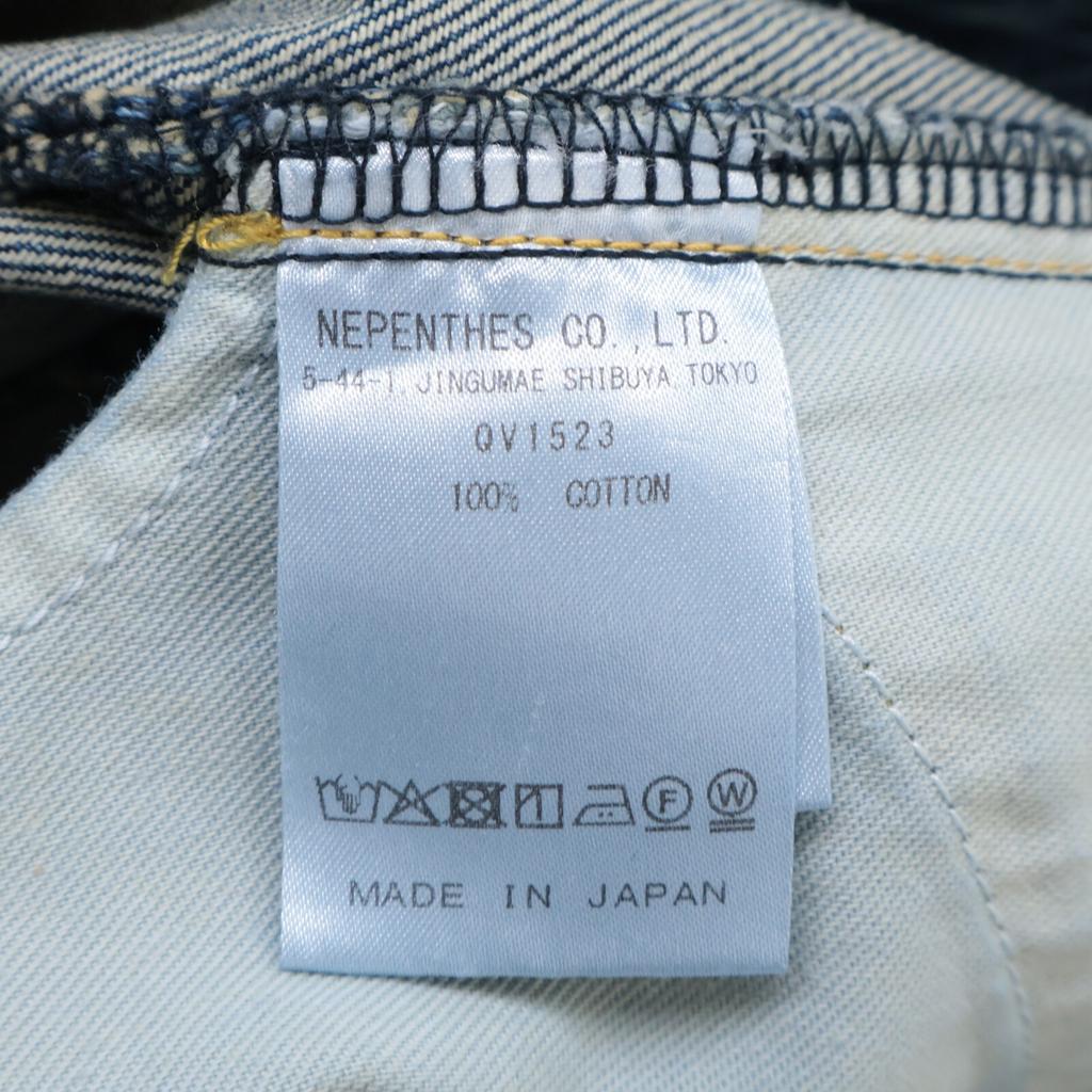 needles [Excellent Condition/25 Stainless Steel] BEAMS Exclusive QV1523 HD Buggy Shorts, Knee-Length Baggy Denim Shorts Bottoms S blueUsed