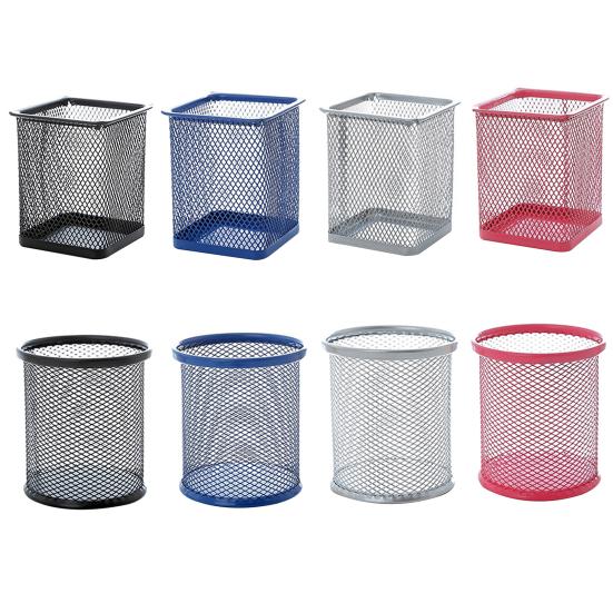 Metal Hollow Pen Pencil Holder Vase Pot Tidy Stationery Storage Desk Container