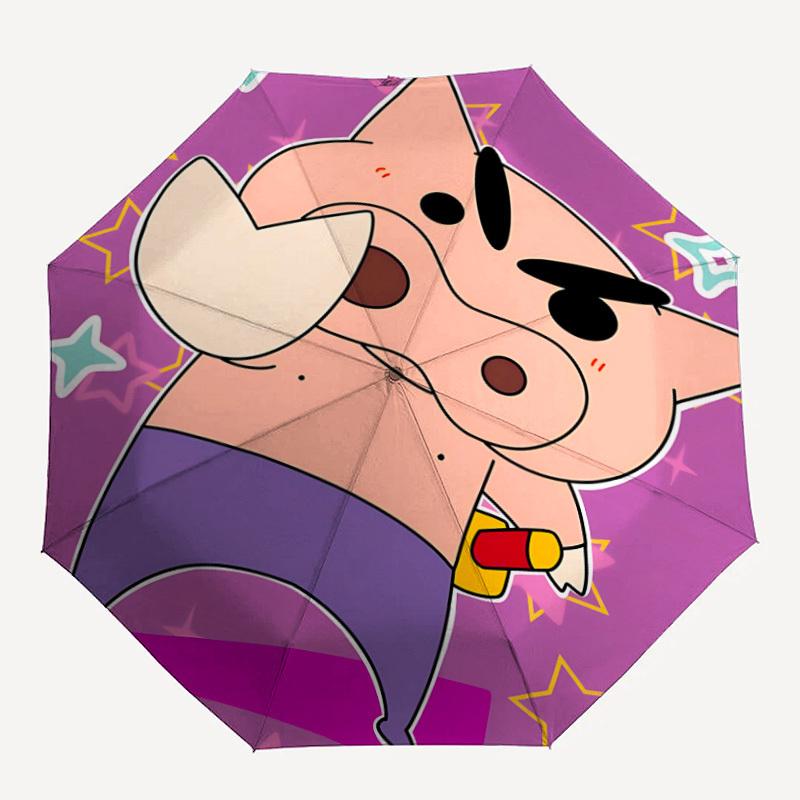 

1pc Crayon Shin chan Automatic Open/Close Folding Umbrella, Windproof 8 Rib Construction, Lightweight Travel Umbrella for Women/Men,0903205