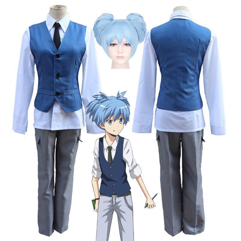 Classroom Assassination Anime Nagisa Shiota Cosplay Costume Suit School Uniform
