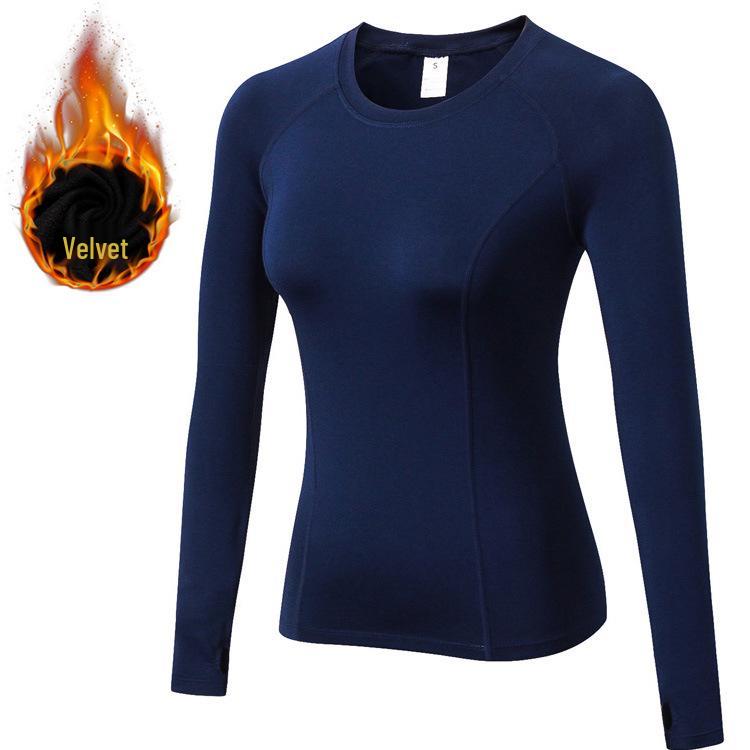 Women's Quick-Dry Velvet PRO Tight Fit Long Sleeve Running Shirt 5021