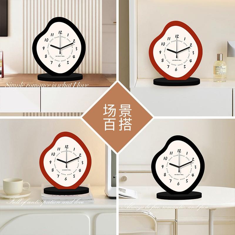 Modern Minimalist Wooden Table Clock With Silent Sweep Movement Decorative Desktop Timepiece Living Room Bedroom