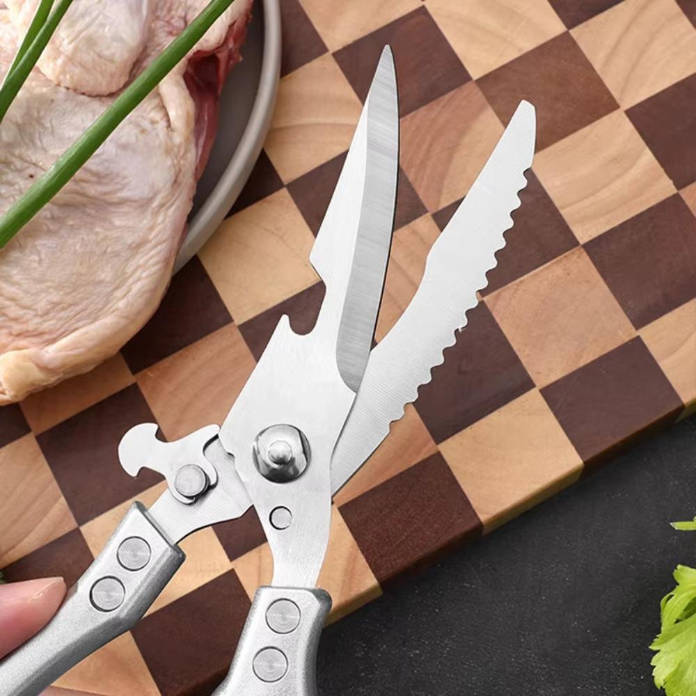 Durable Steel Chicken Bone Shear Rust-proof Sharp Kitchen Scissor Thickened Hard Food Scissor Ramen