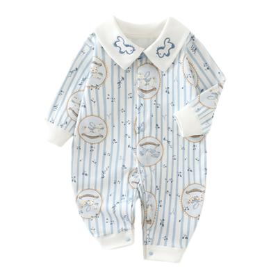 YIN OON Baby Clothes for Boys and Girls, Long Sleeve Romper Coverall with Front Opening, Cotton, Soft Underwear, Pajamas, Outing Clothes, Spring,