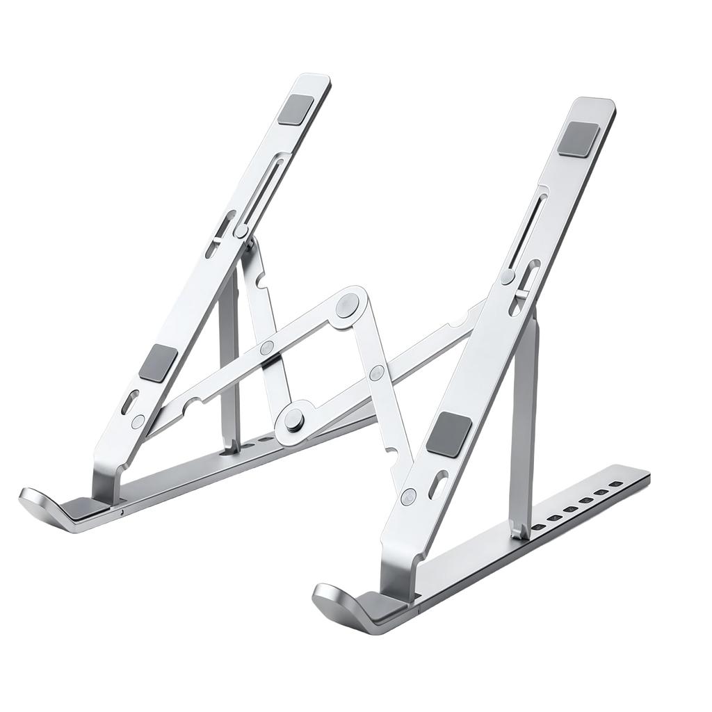 VivaViva Adjustable Angle Foldable Laptop Stand with Backrest for Lecture Improves Convenient Aluminum Alloy Includes Storage Bag Non-Slip Desks,