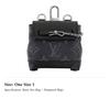 LOUIS VUITTON Steamer Coated Canvas With Leather Trim Storage Bags Pendants Shoulder Bag Crossbody Bag Mini Men's Black M00340