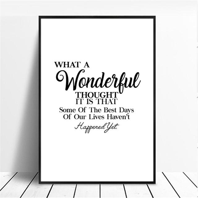 Positive Energy Phrases Inspirational Words Black White Simple Wall Art Modern Bedroom Dining Home Decoration Canvas Painting